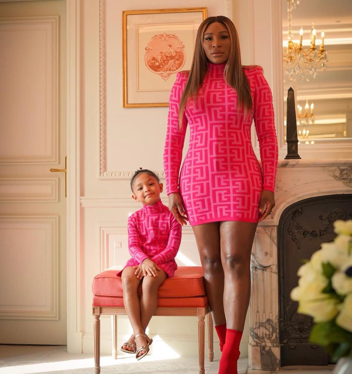 Portrait of Serena Williams and daughter Olympia Ohanian posted on her Instagram page