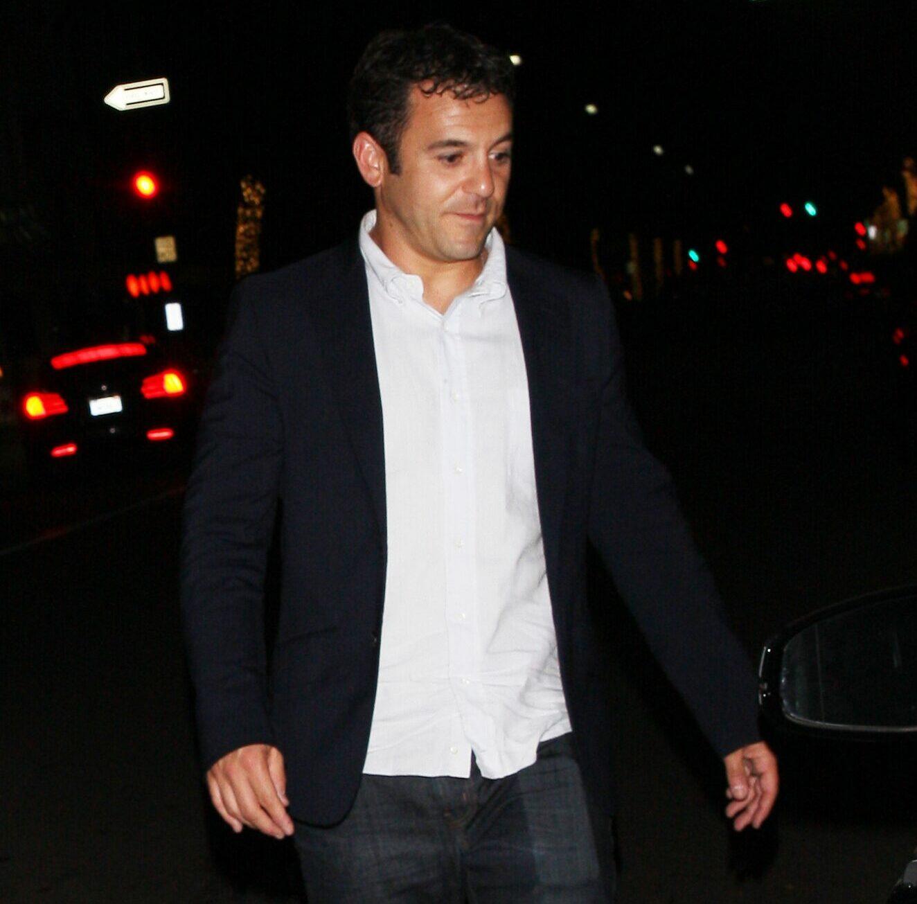 Actor Fred Savage is seen leaving Madeo restaurant after having dinner in Beverly Hills.