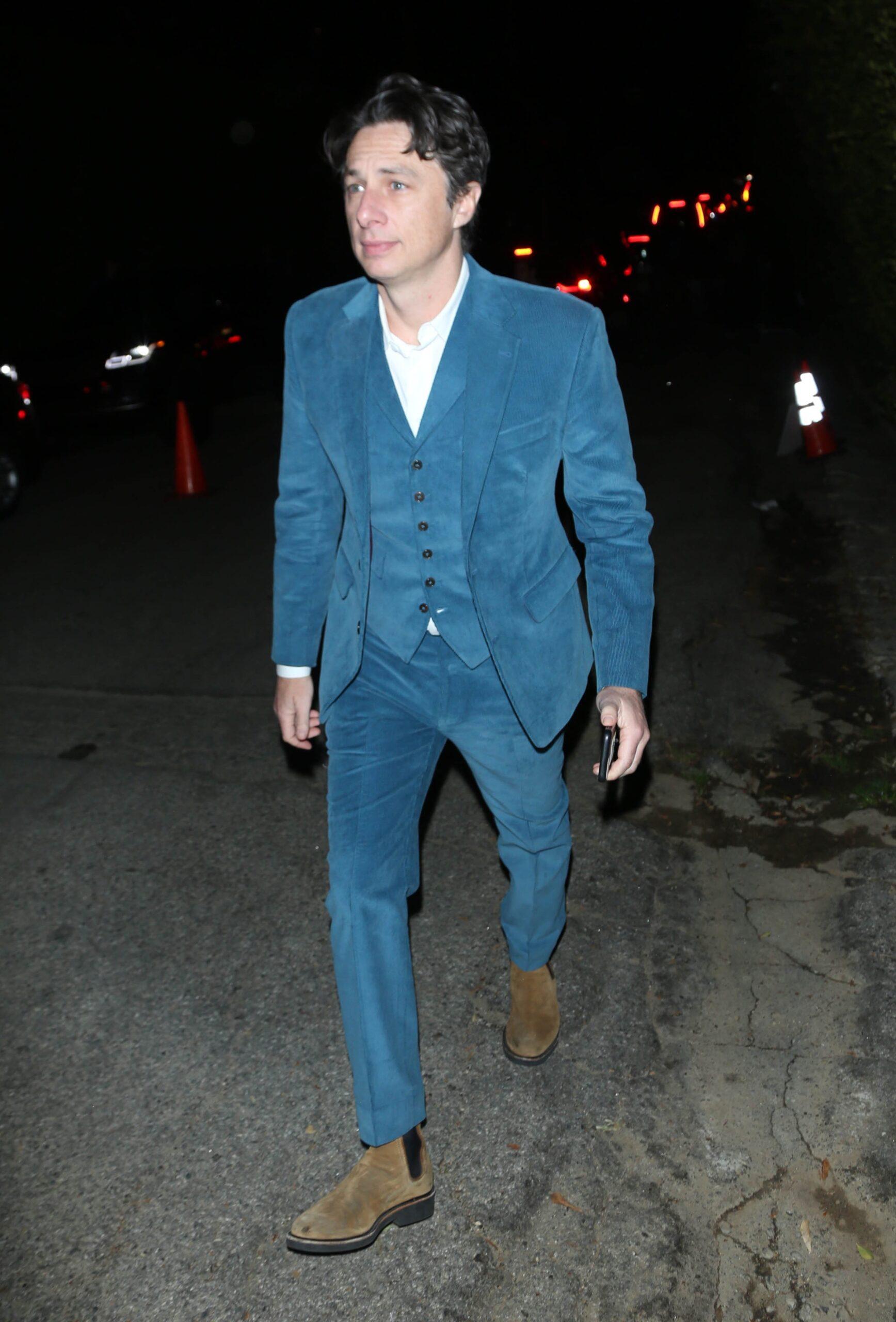 Zach Braff was seen leaving the William Morris Endeavor Pre Oscar Party in Beverly Hills CA