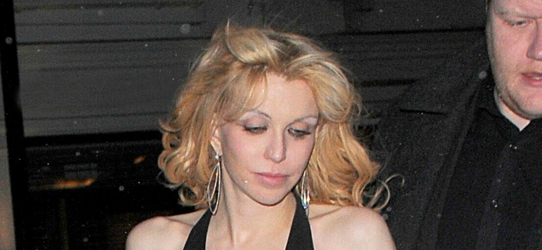 Courtney Love leaving the Groucho private members club at 2am appearing rather worse for wear As she arrived back at her hotel a member of staff attempted to block photographers taking pictures of Courtney by jumping in front of her