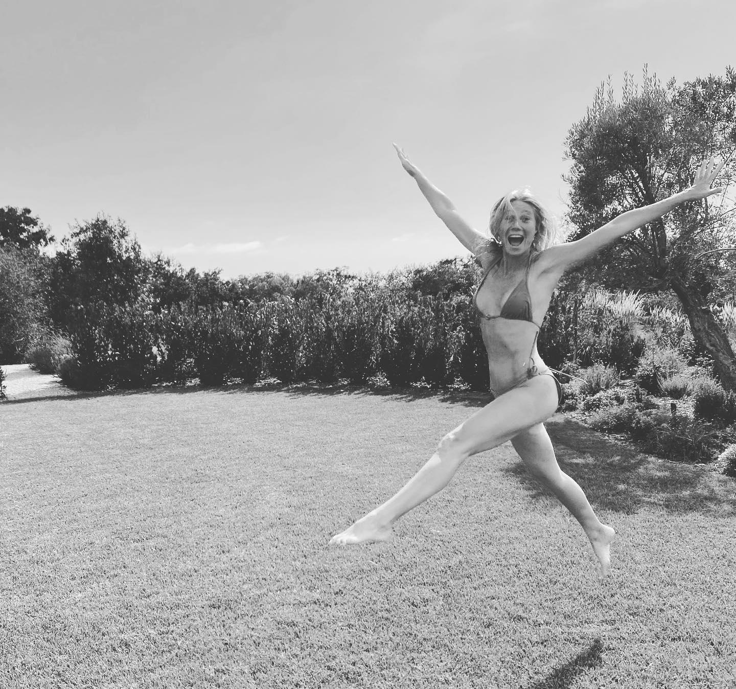 Gwyneth Paltrow celebrates in a bikini ahead of her 50th birthday