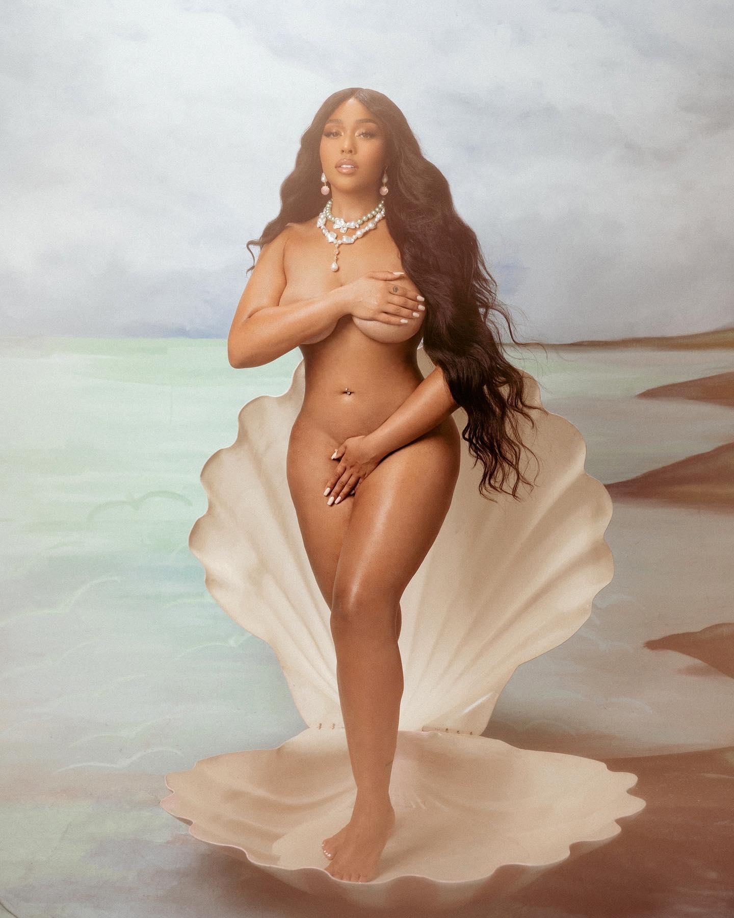 Jordyn Woods replicates "The Birth of Venus" to celebrate her 25th birthday