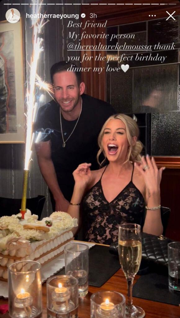 Tarek El Moussa Treats Heather To 'The Perfect Birthday Dinner'