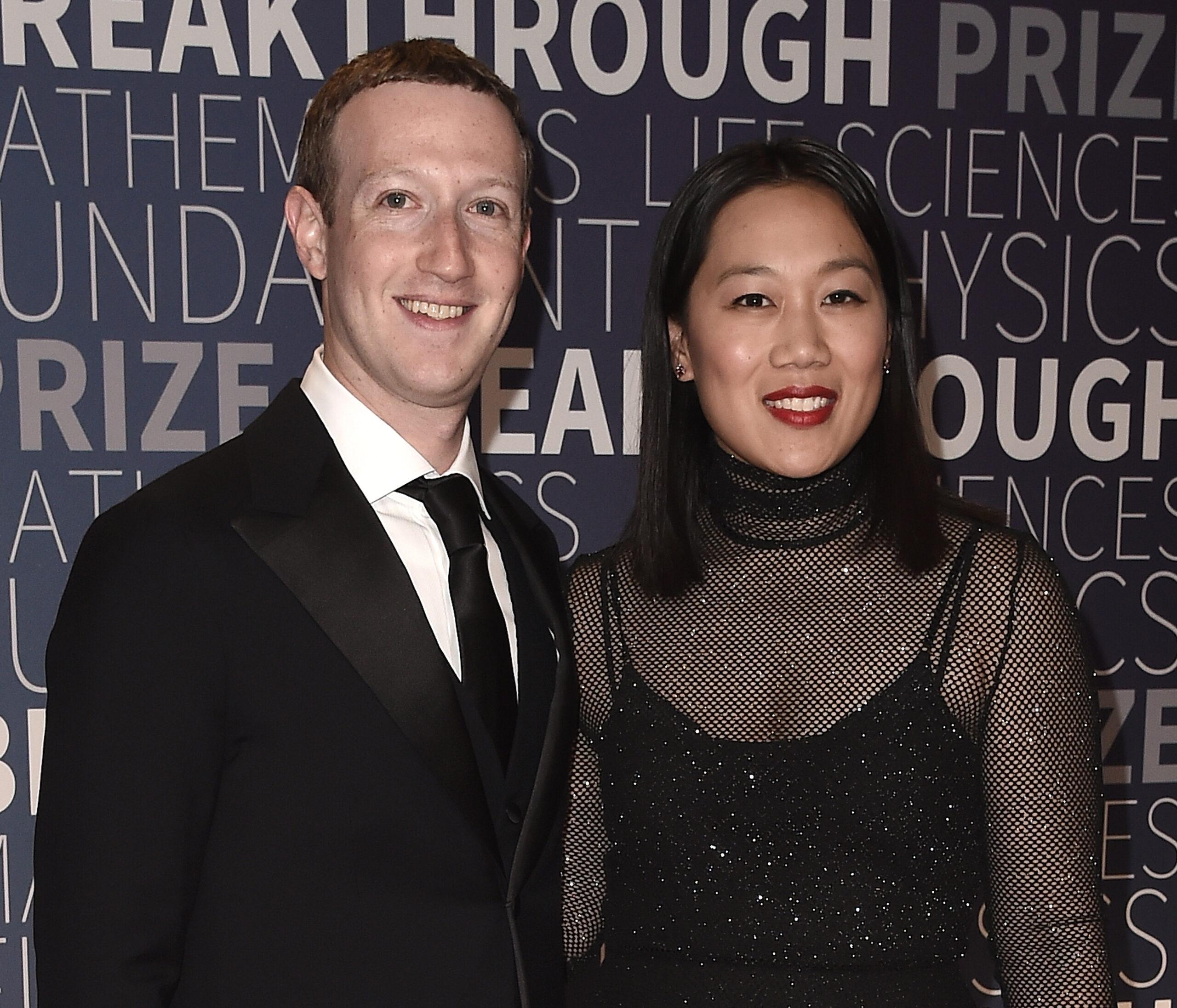 Mark Zuckerberg and Priscilla Chan at 7th Annual Breakthrough Prize Ceremony