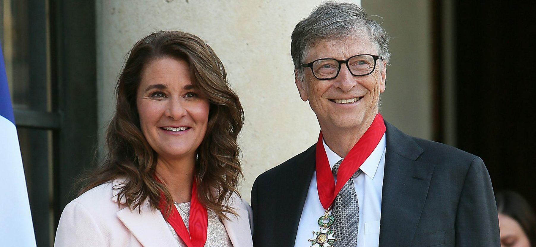 Bill Gates and Melinda Gates receive the Commander of the Legion of Honor