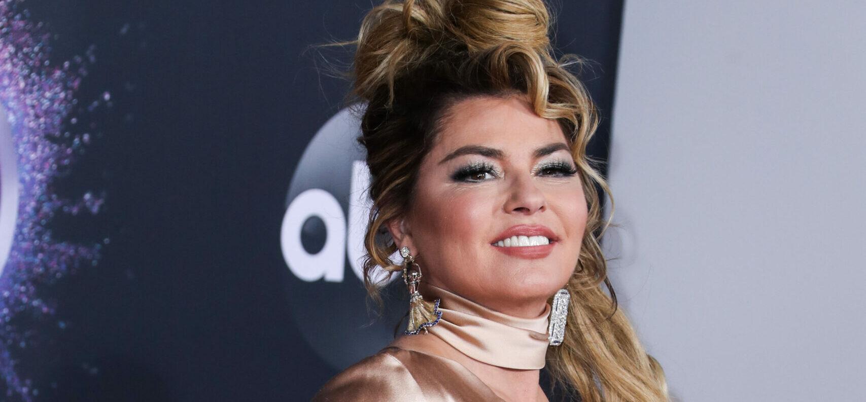 Shania Twain arrives at the 2019 American Music Awards