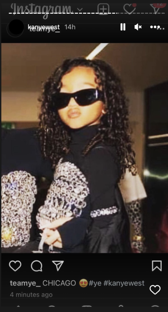 Chicago West Gives Face Like Mommy Kim Kardashian In IG Posted By Aunty Koko