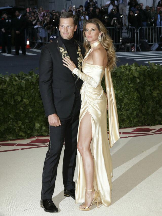 Tom Brady and Gisele Bundchen arrive on the red carpet at The Metropolitan Museum of Art's Costume Institute Benefit "Heavenly Bodies: Fashion and the Catholic Imagination" at Metropolitan Museum of Art in New York City on May 7, 2018.