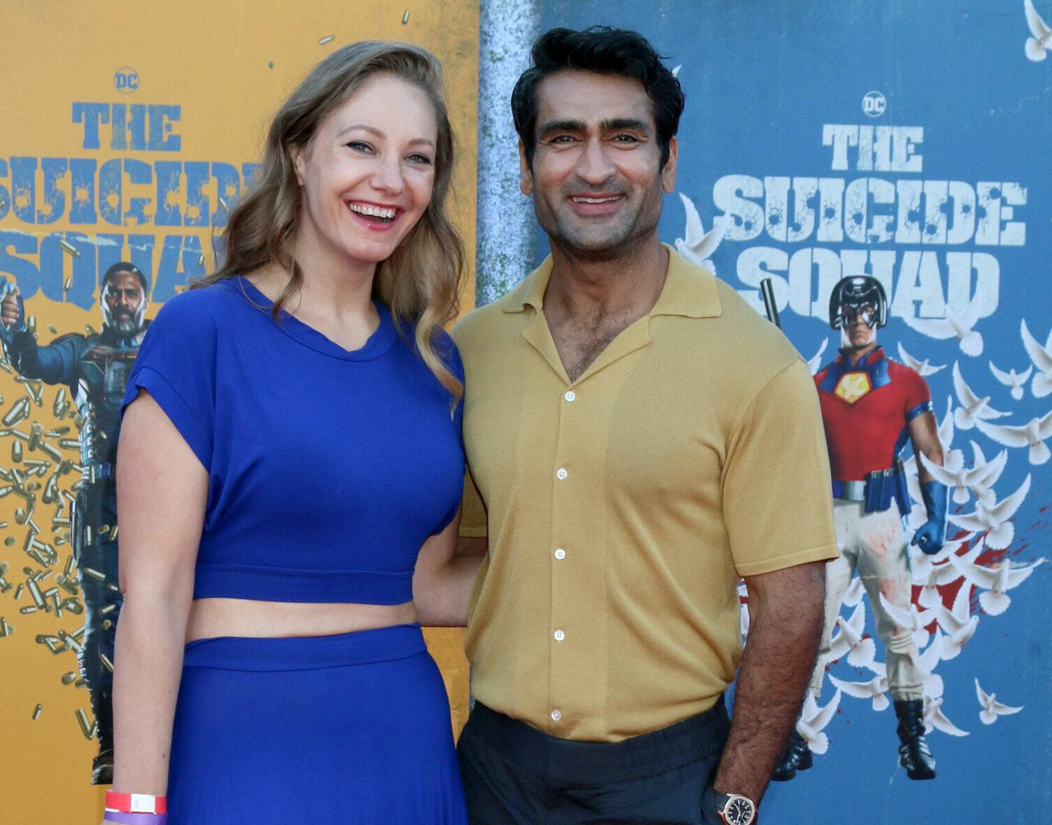 Emily V. Gordon, Kumail Nanjiani at the The Suicide Squad Premiere