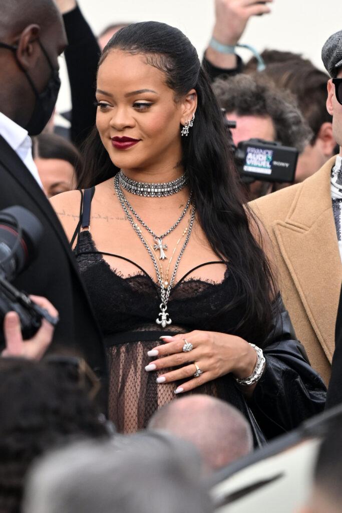 Rihanna attends Dior Fashion Show In Paris