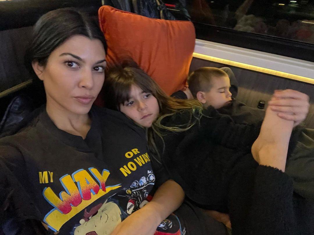 Kourtney Kardashian and her kids
