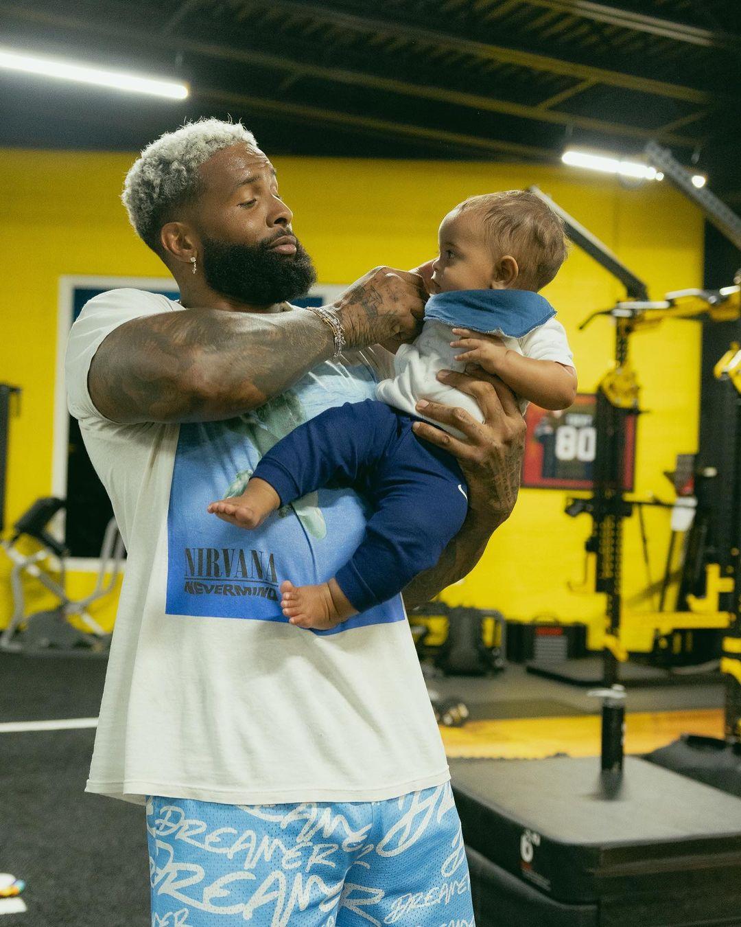 Odell Beckham Jr. and son