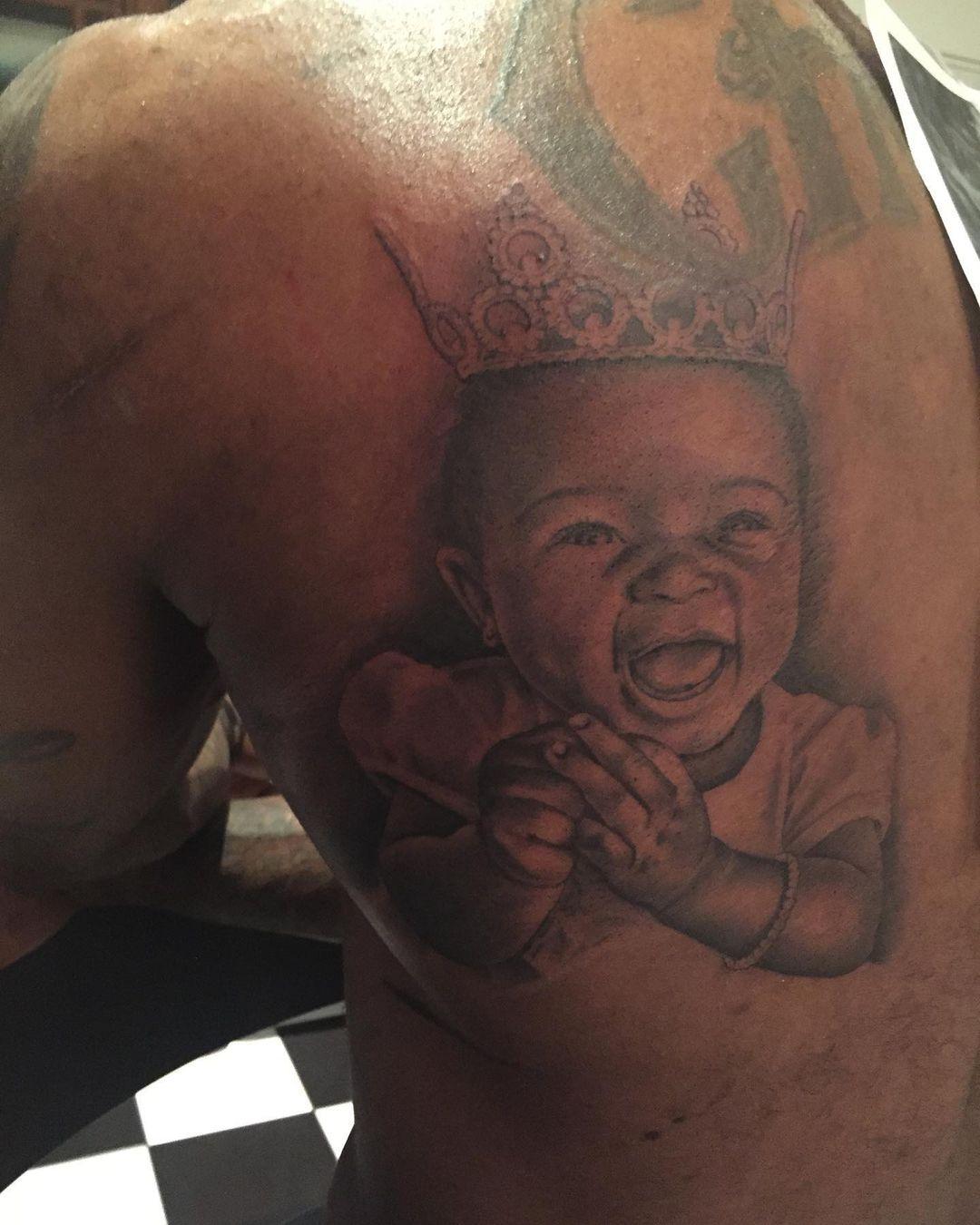 LeBron James' tattoo of his daughter