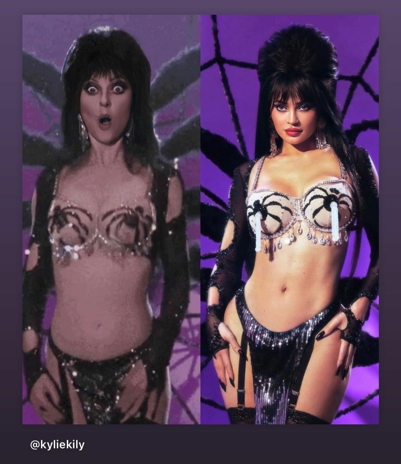 Kylie Jenner as Elvira for Halloween 2022