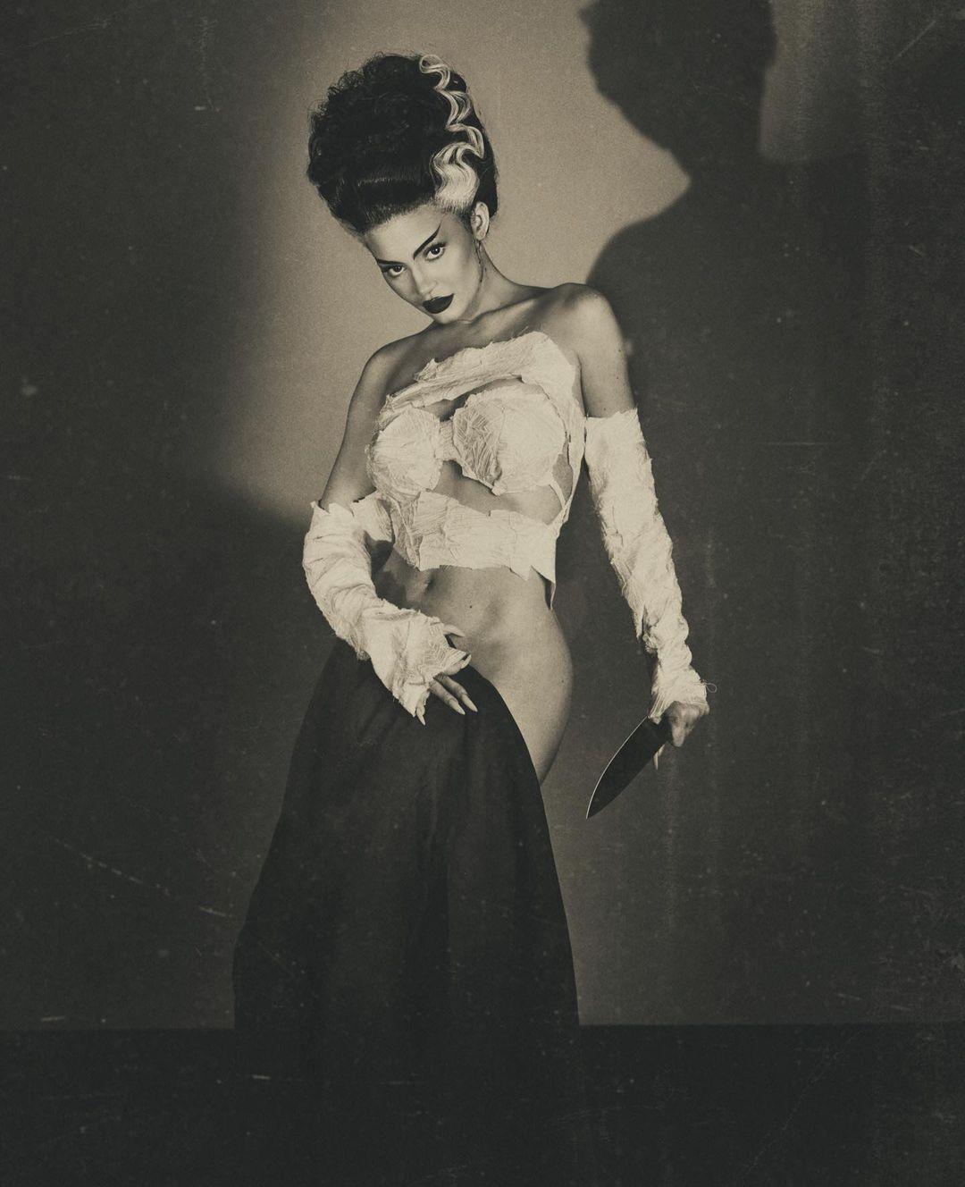 Kylie Jenner as Bride of Frankenstein for Halloween