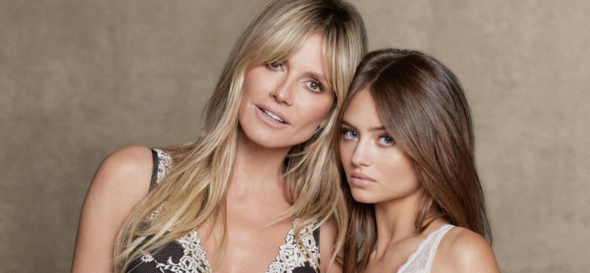 Leni Klum and Mom Heidi Klum TWIN In New Lacy Lingerie Campaign