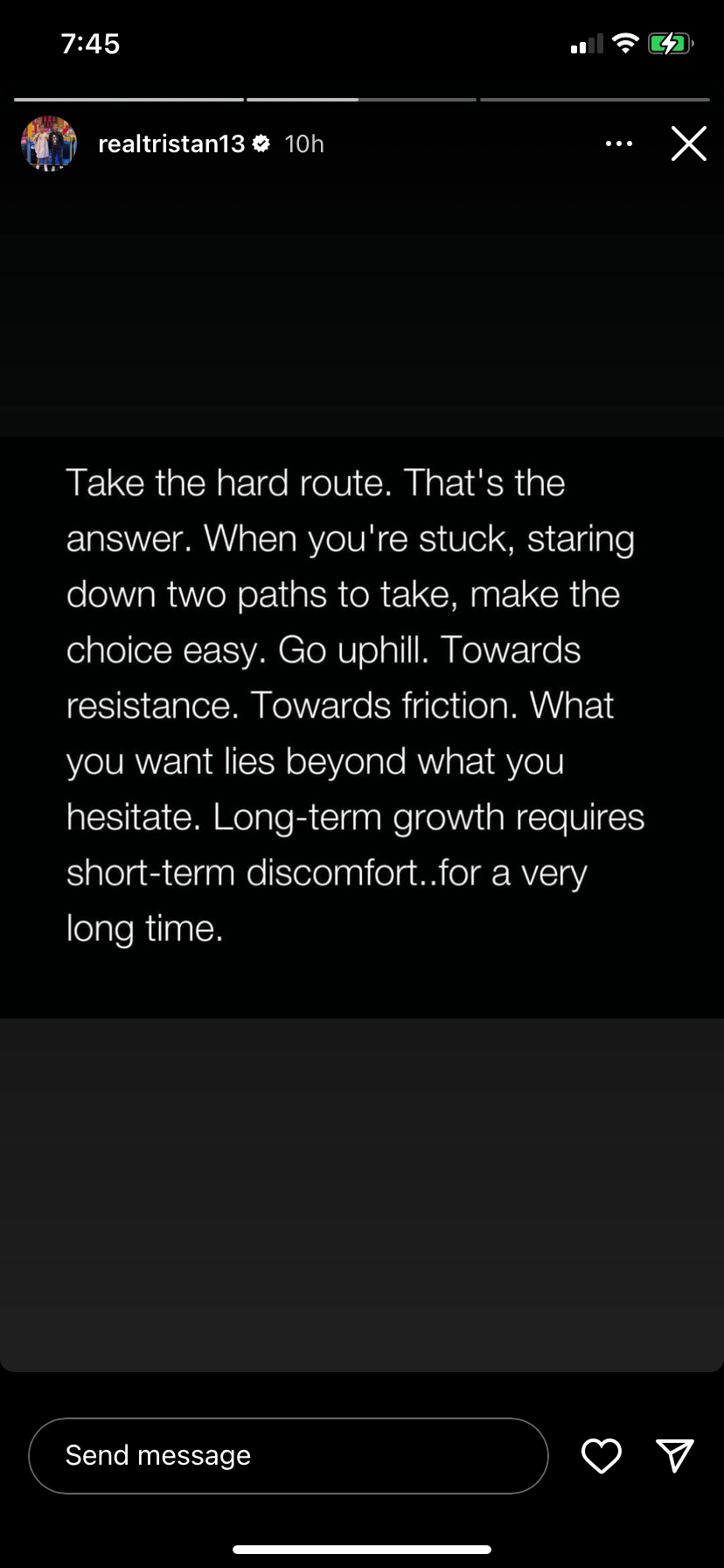 Tristan Thompson Encourages People To Take 'The Hard Route'