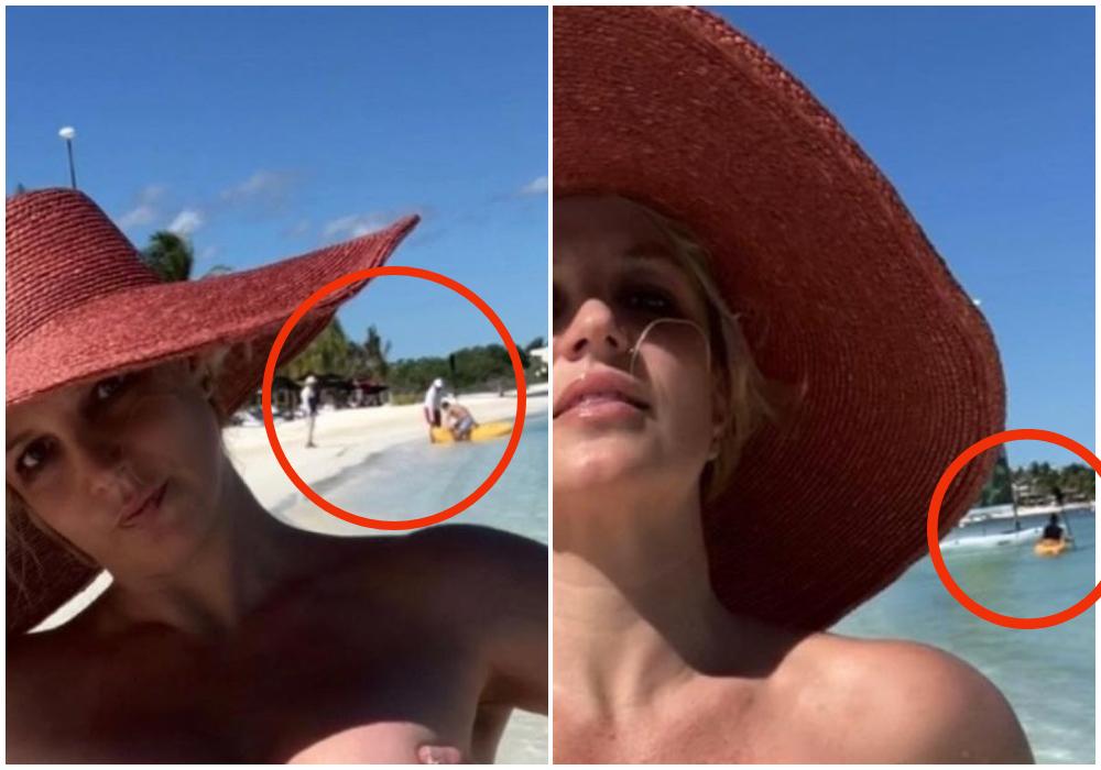 Britney Spears may be at a nudist beach