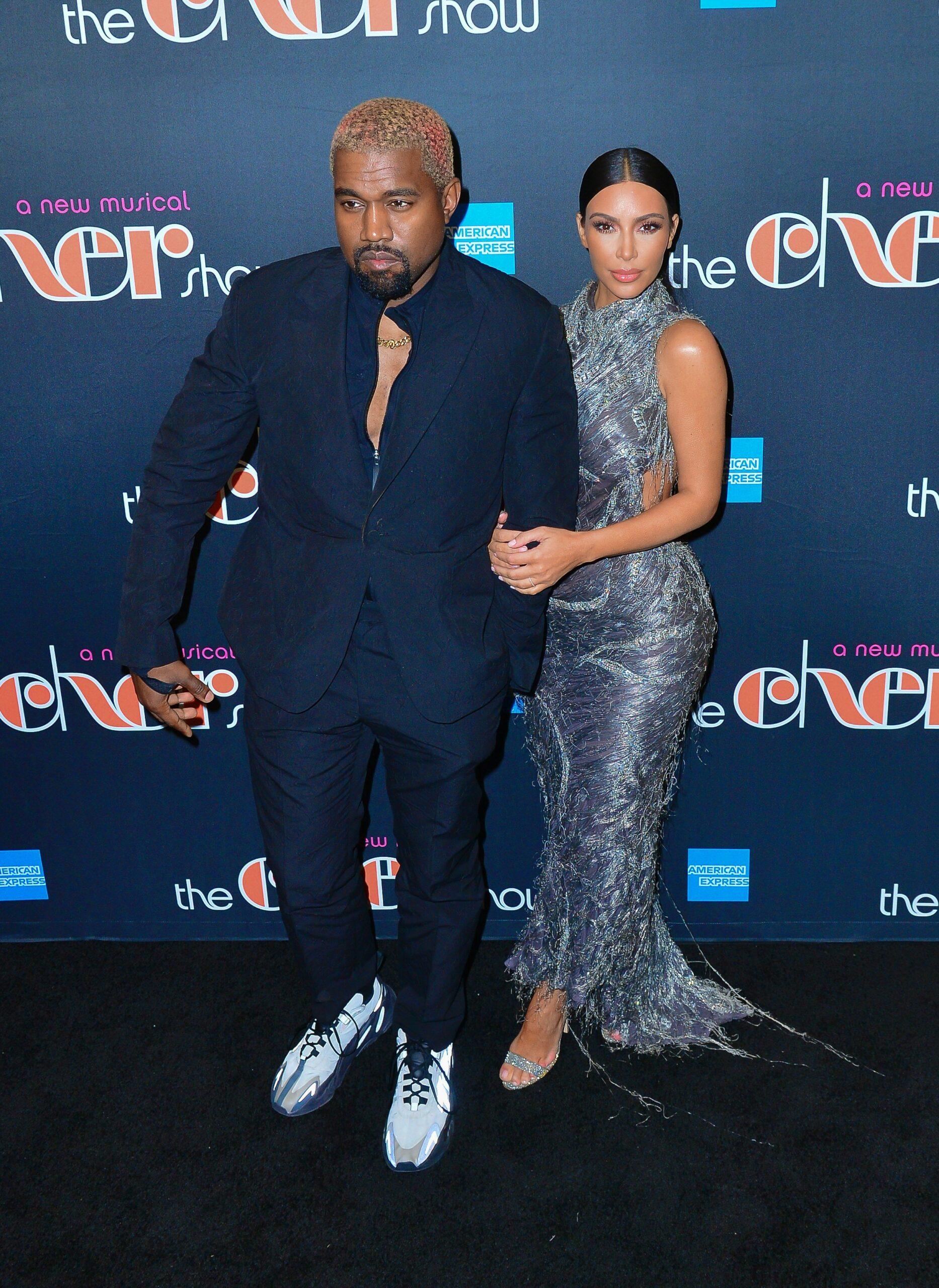 Kim Kardashian and Kanye West hit the red carpet for Cher apos s new musical on Broadway