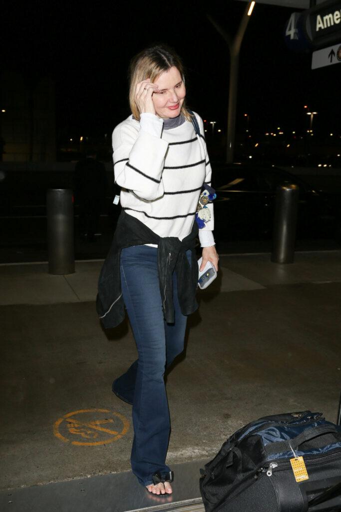 Geena Davis is seen at LAX