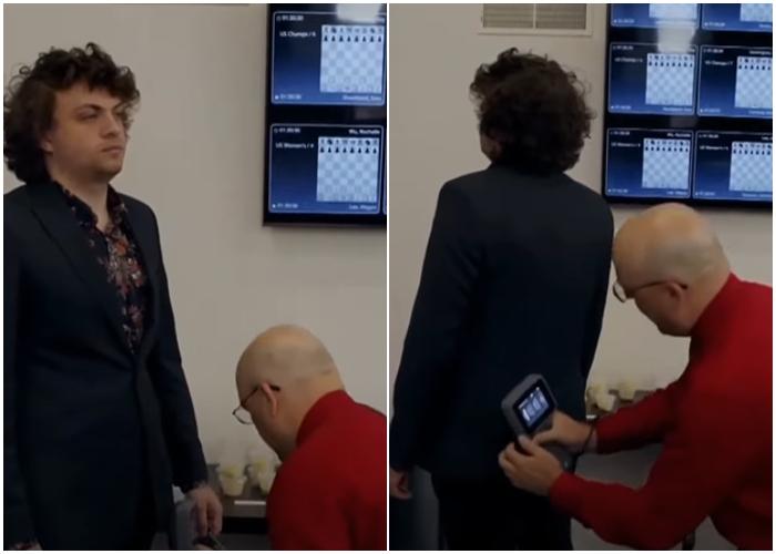 Grandmaster Hans Neimann gets his booty scanned amid cheating scandal