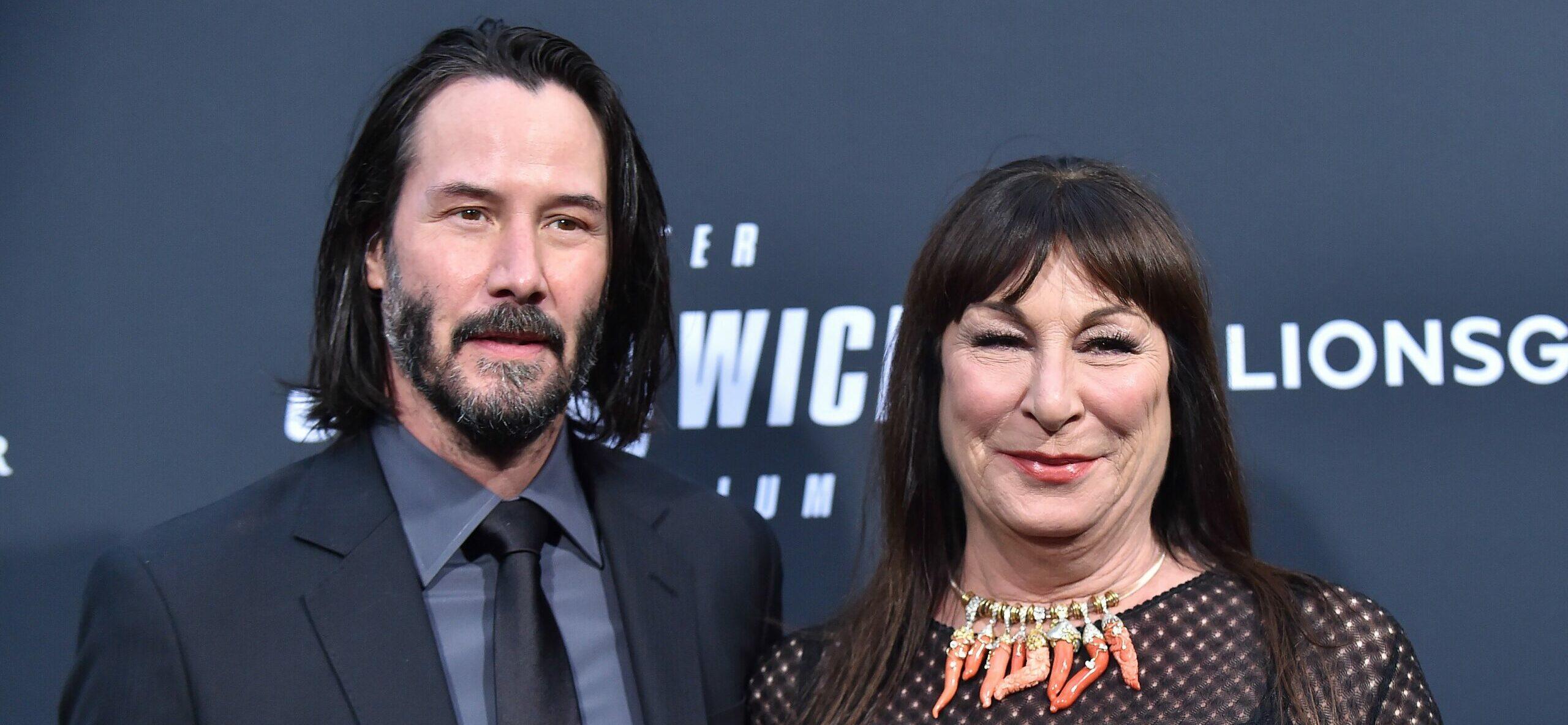 Anjelica Huston with Keanu Reeves at John Wick: Chapter 3 - Parabellum' L.A. Special Screening