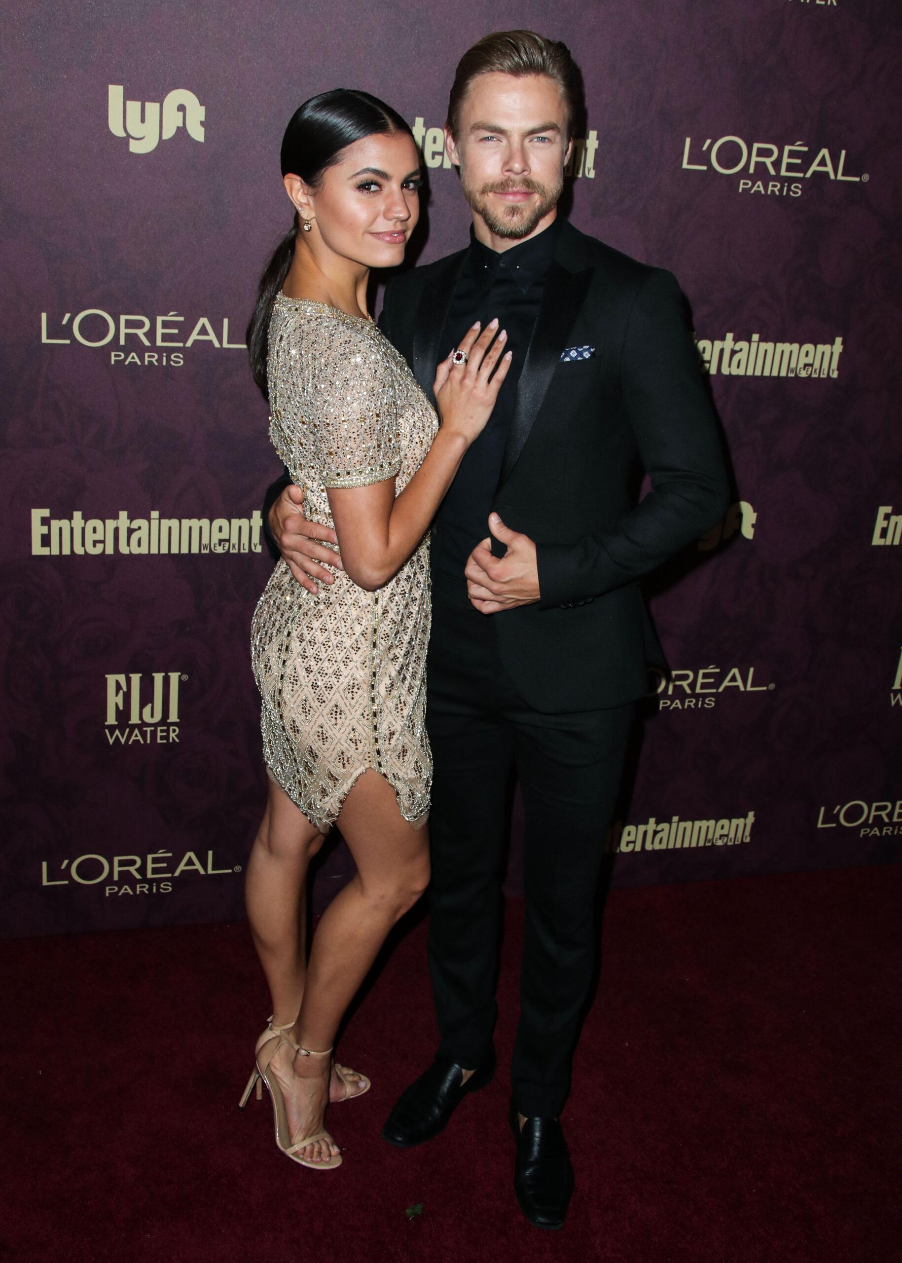 Derek Hough and Hayley Erbert 2018 Entertainment Weekly Pre-Emmy Party