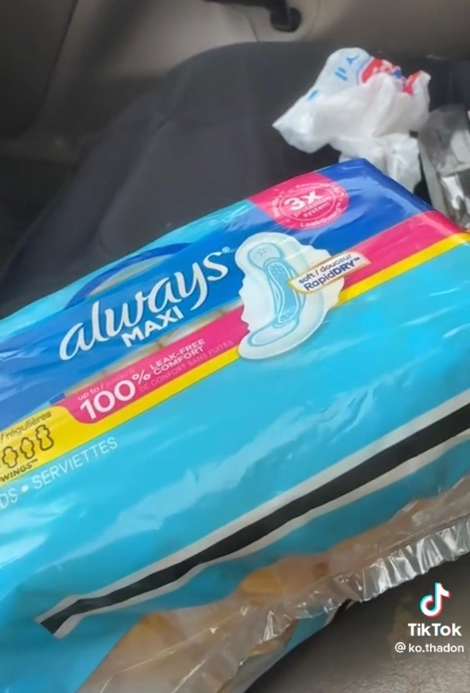 TikTok dad bought pads for his daughter
