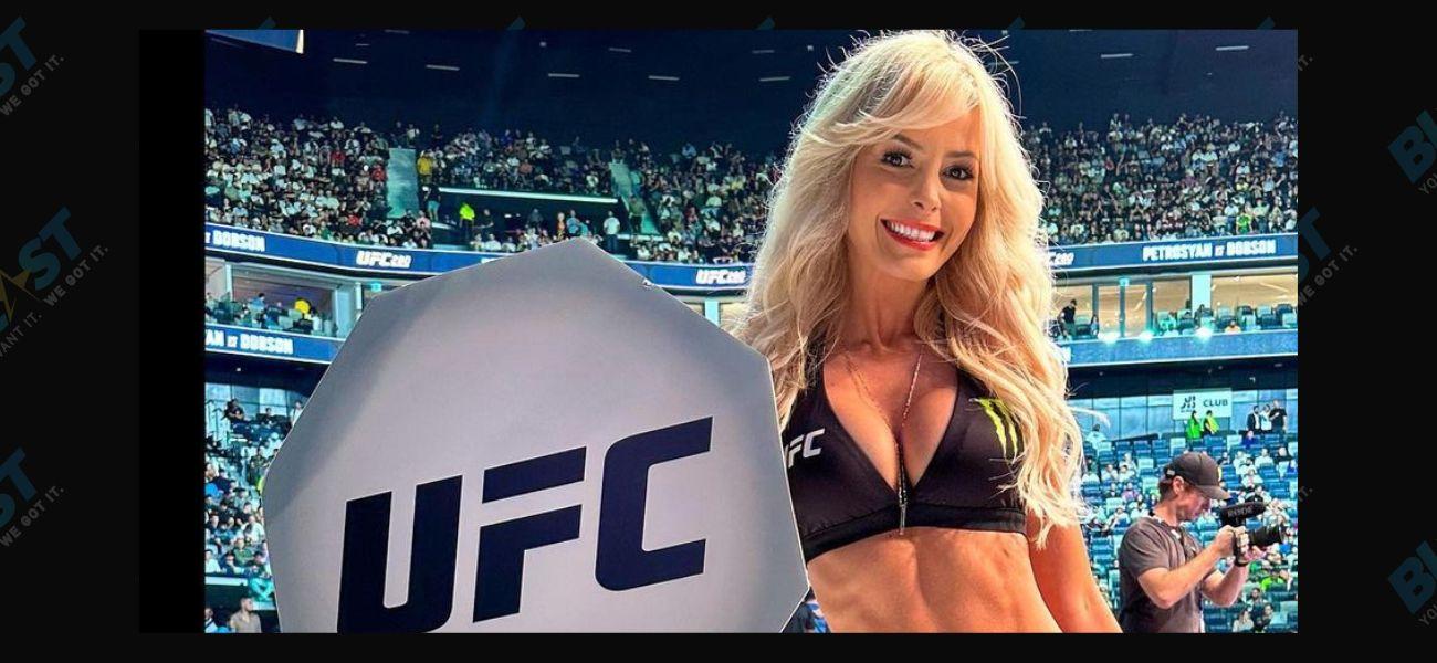 UFC Ring Girl Jhenny Andrade's Chest Pops Out Of Sports Bra