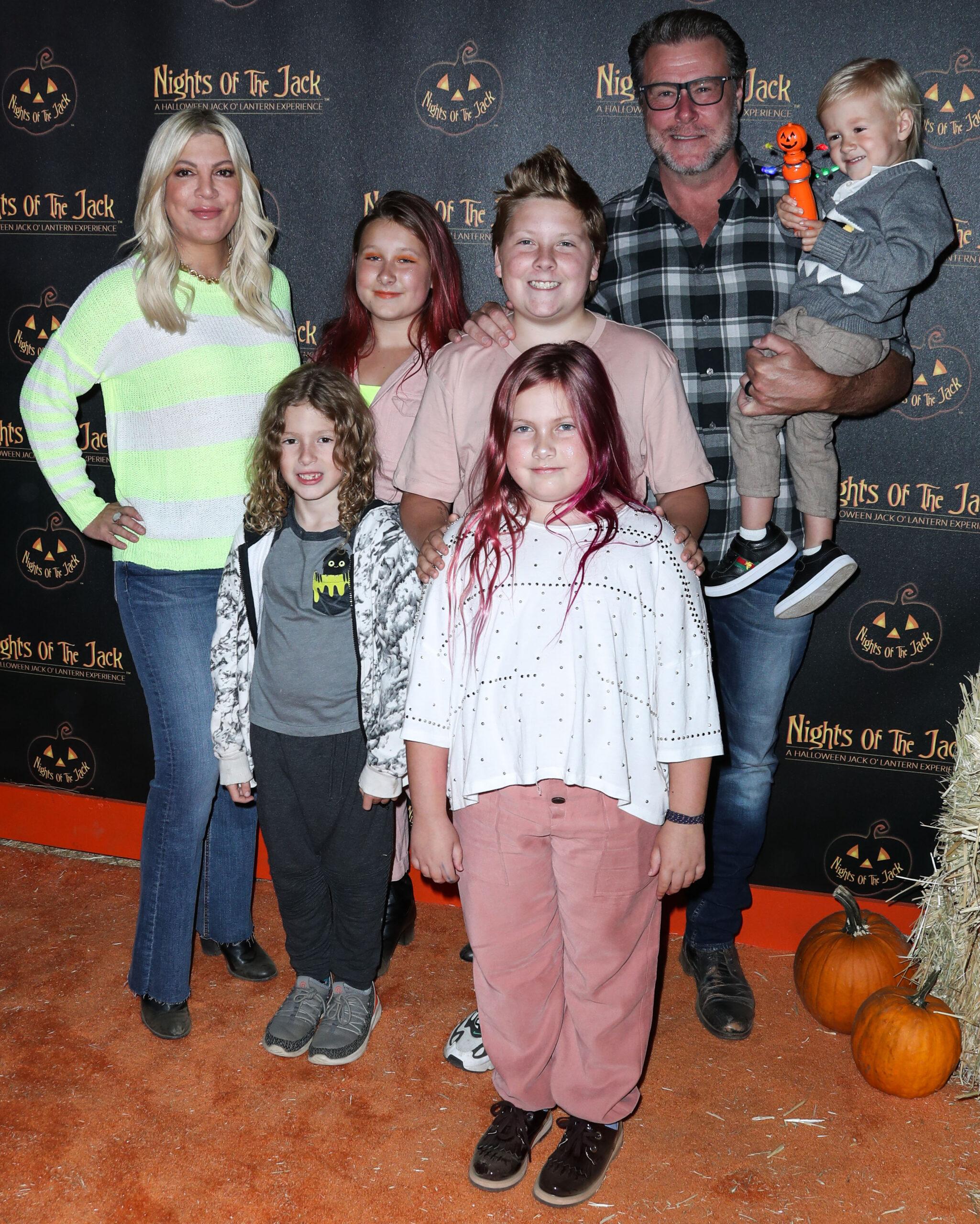 Tori Spelling and family at Nights of the Jack Friends and Family Night 2019