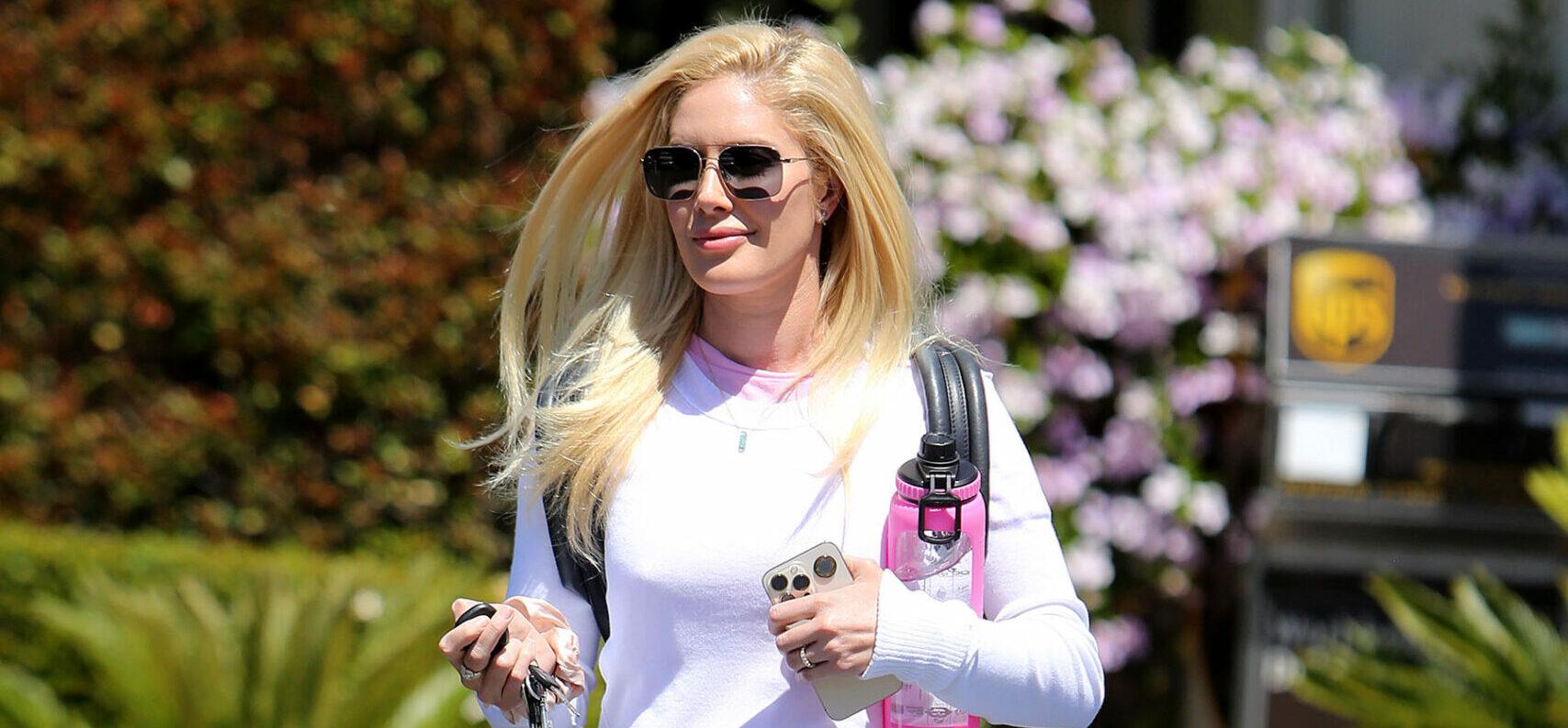 Heidi Montag wears cute pink loafers to lunch date in Palisades