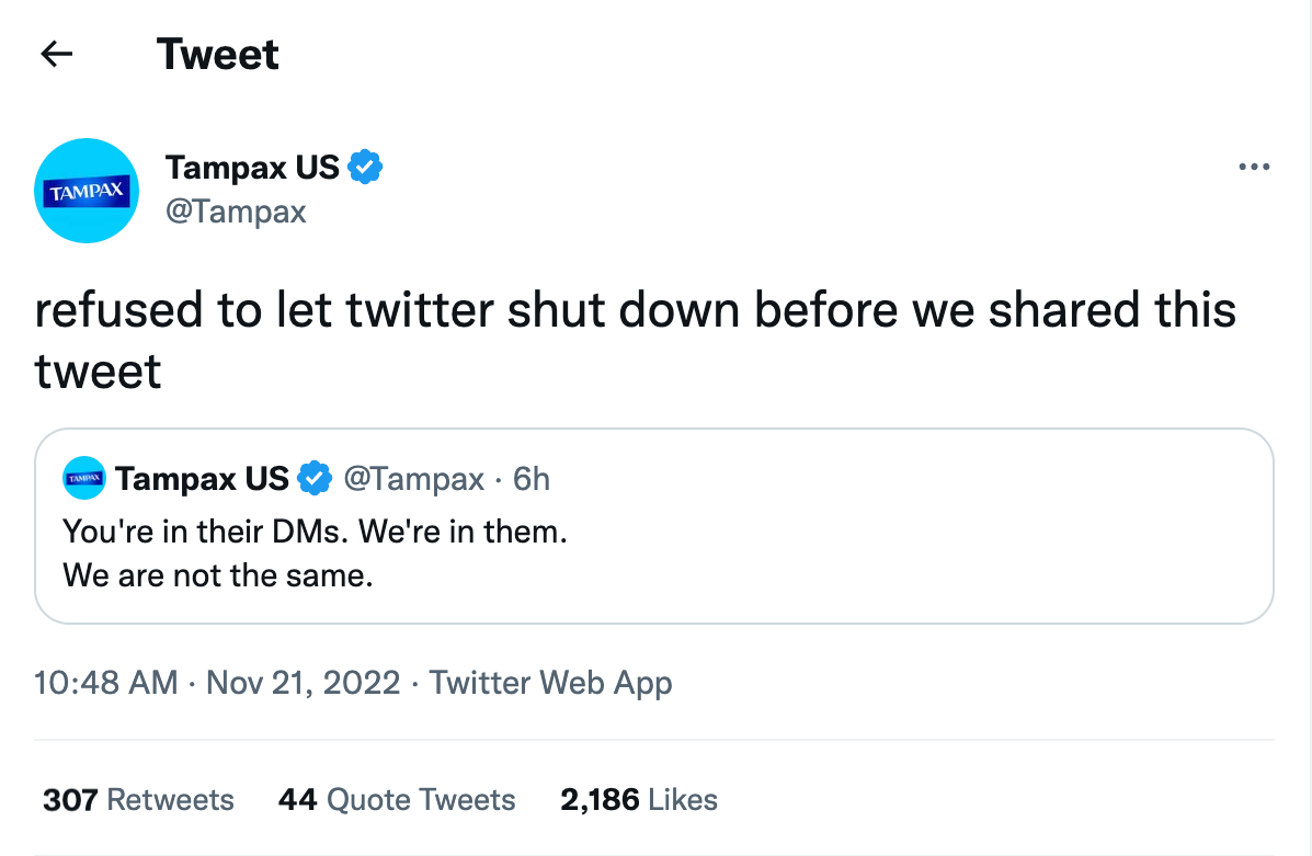 Tampax 'Nasty' Tweet Inspired By King Charles, Bloody Jokes