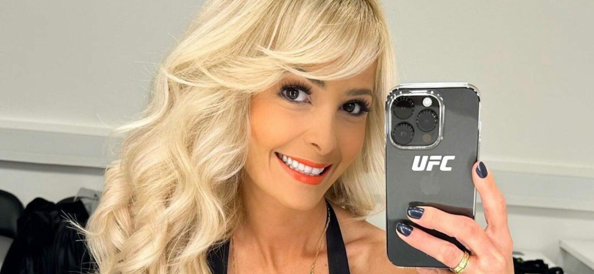 UFC Ring Girl Jhenny Andrade In Her Black Swimsuit Flaunts Bare Buns