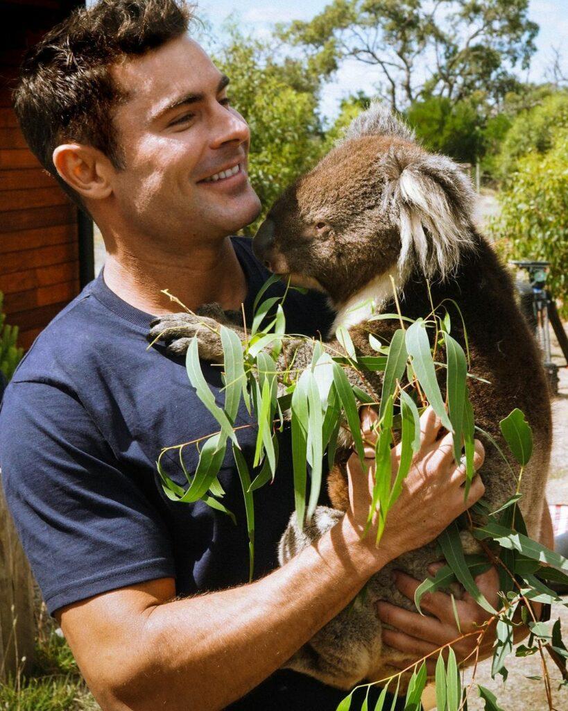 Zac Efron melts Instagram hugging a koala bear