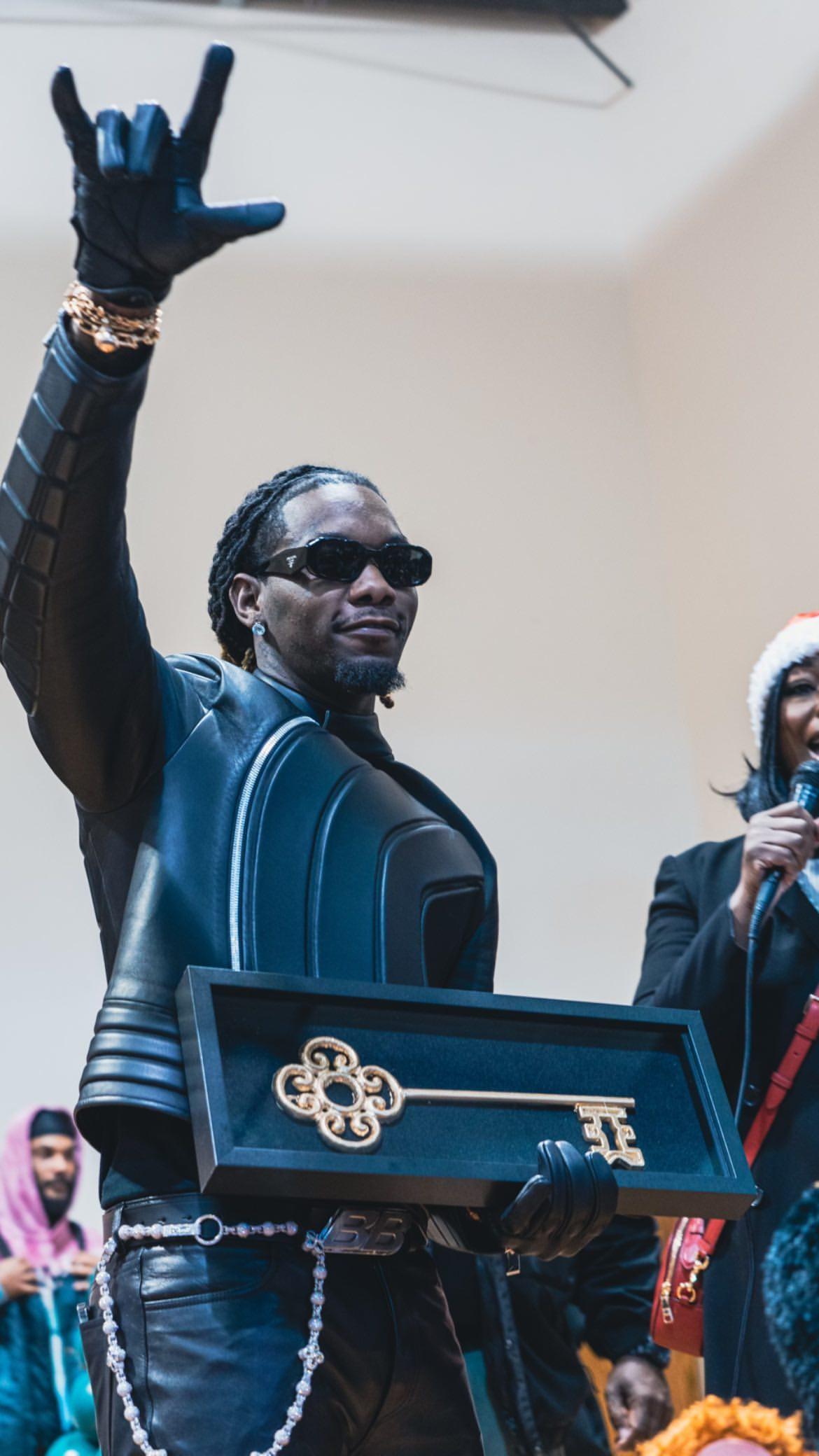 Offset gets key to the county in his hometown, Georgia