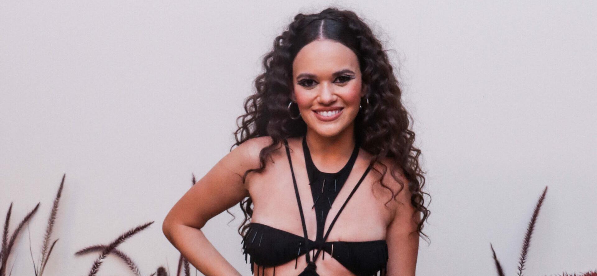 Former Disney Star Madison Pettis Flaunts Chest In Low Cut Top