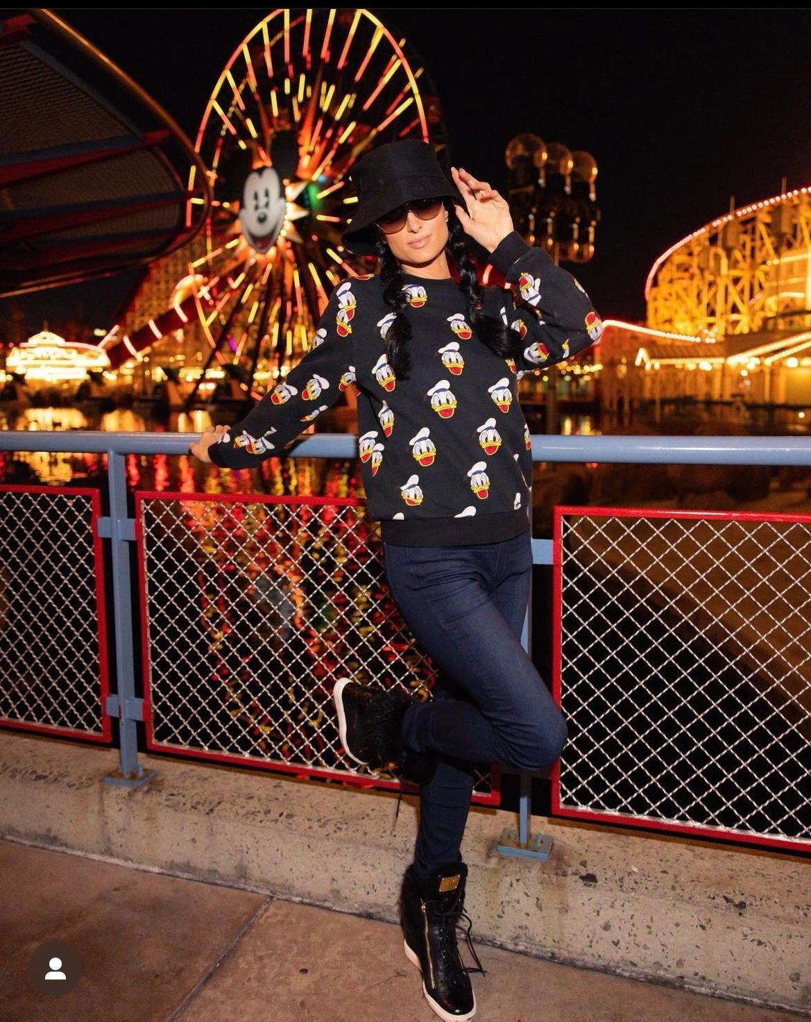 Paris Hilton visits Disneyland