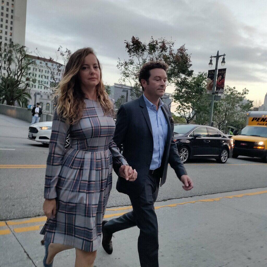 Danny Masterson leaving court with Bijou Phillips after rape trial ended in a mistrial
