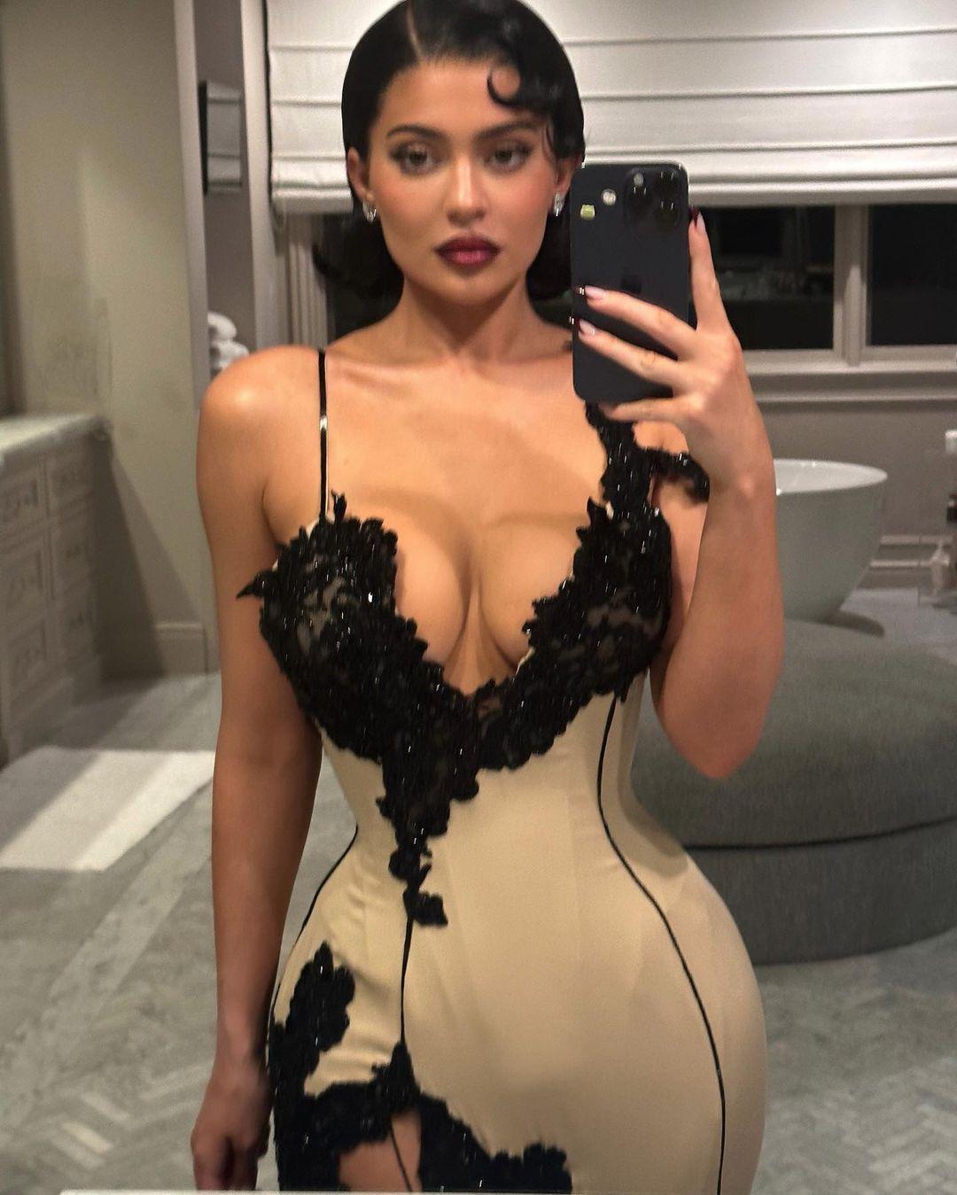 Kylie Jenner takes a selfie.