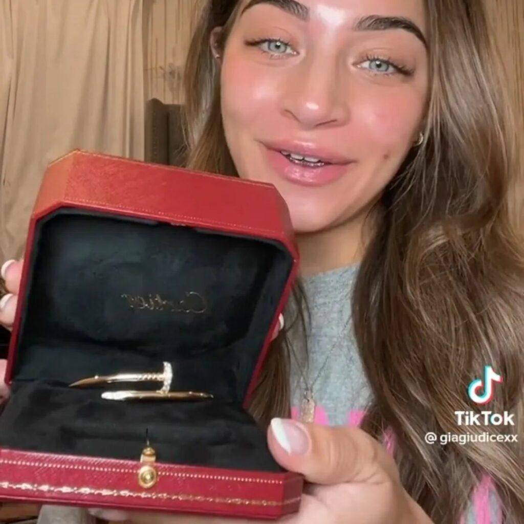 Gia Giudice showing off her Cartier bracelet from Luis Ruelas.