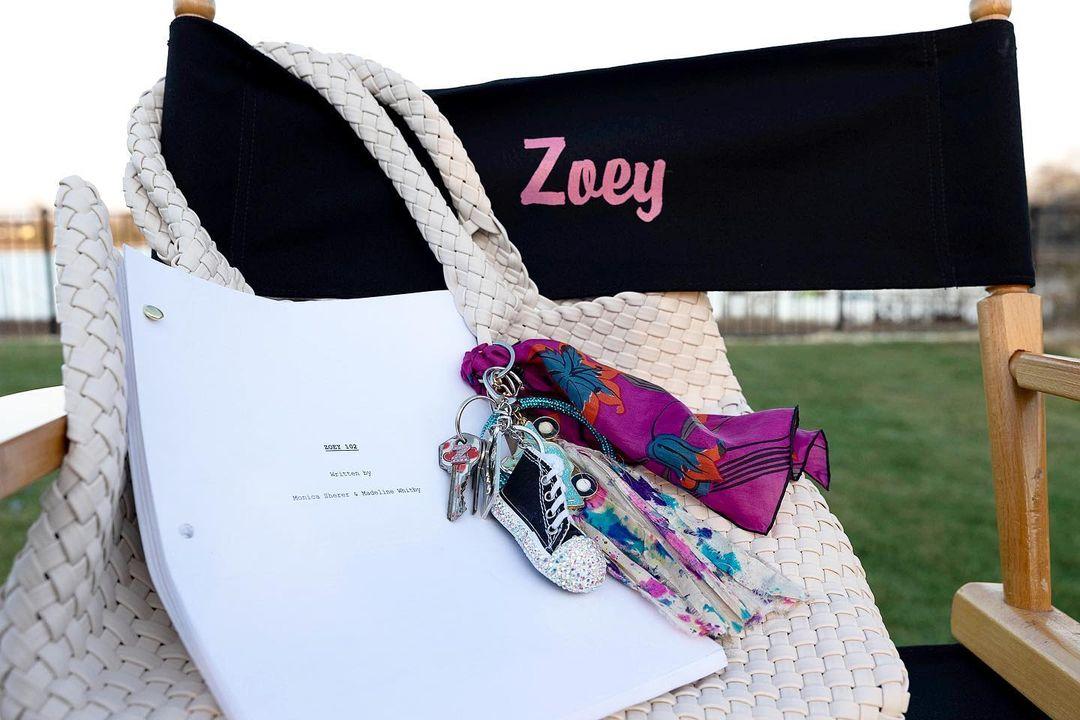 Jamie Lynn Spears' directors chair on Zoey 102 set