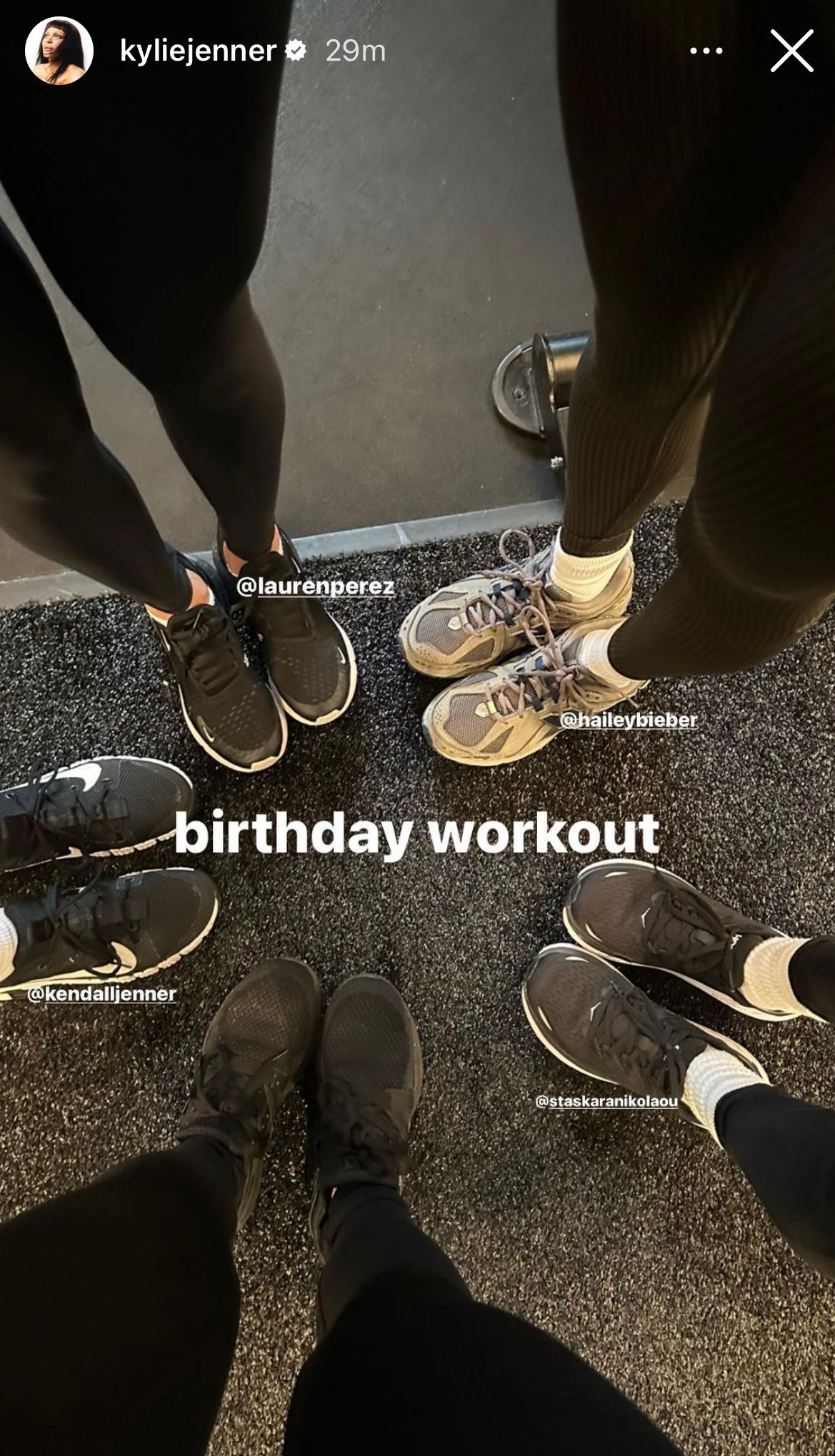 Kylie Jenner and girlfriends workout