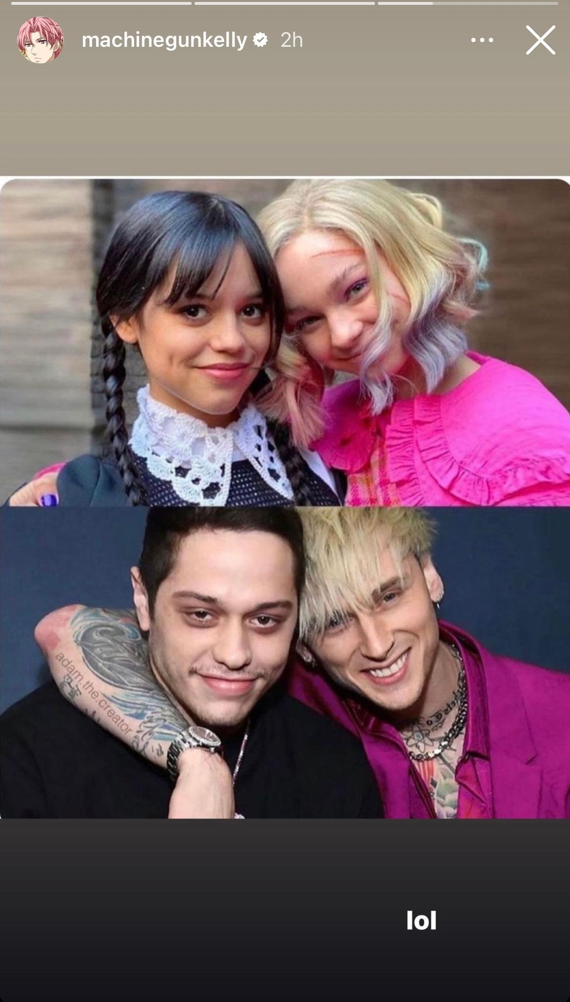 MGK and Pete Davidson's friendship compared to Netflix Wednesday's stars
