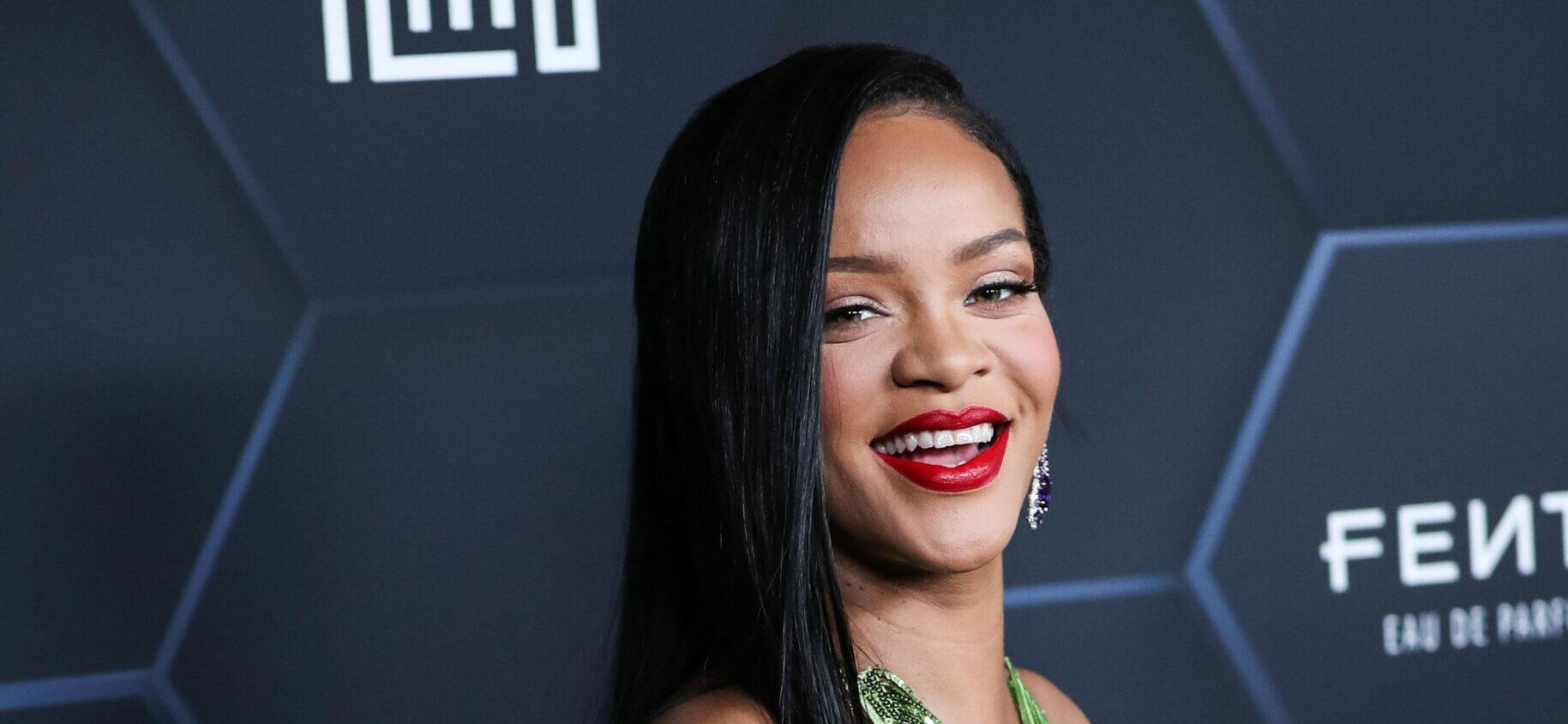 Rihanna Takes Maternity Fashion To The Next Level In Stunning Wu-Tang Shirt Dress