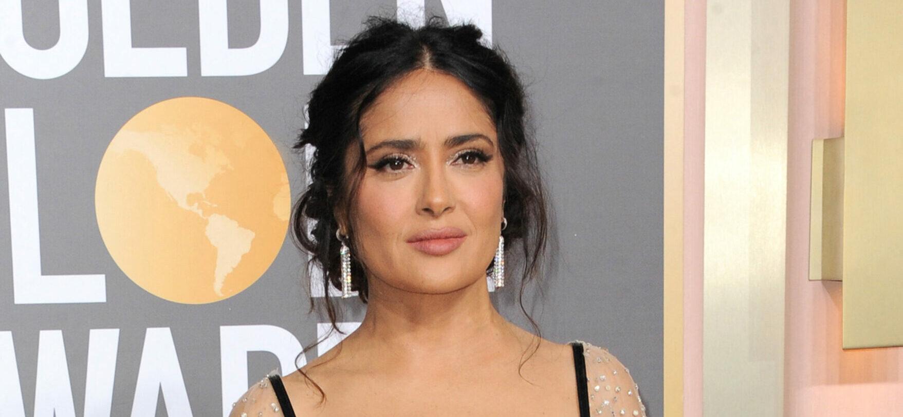 Salma Hayek Leaves Little To The Imagination In See-Through Sheer Dress