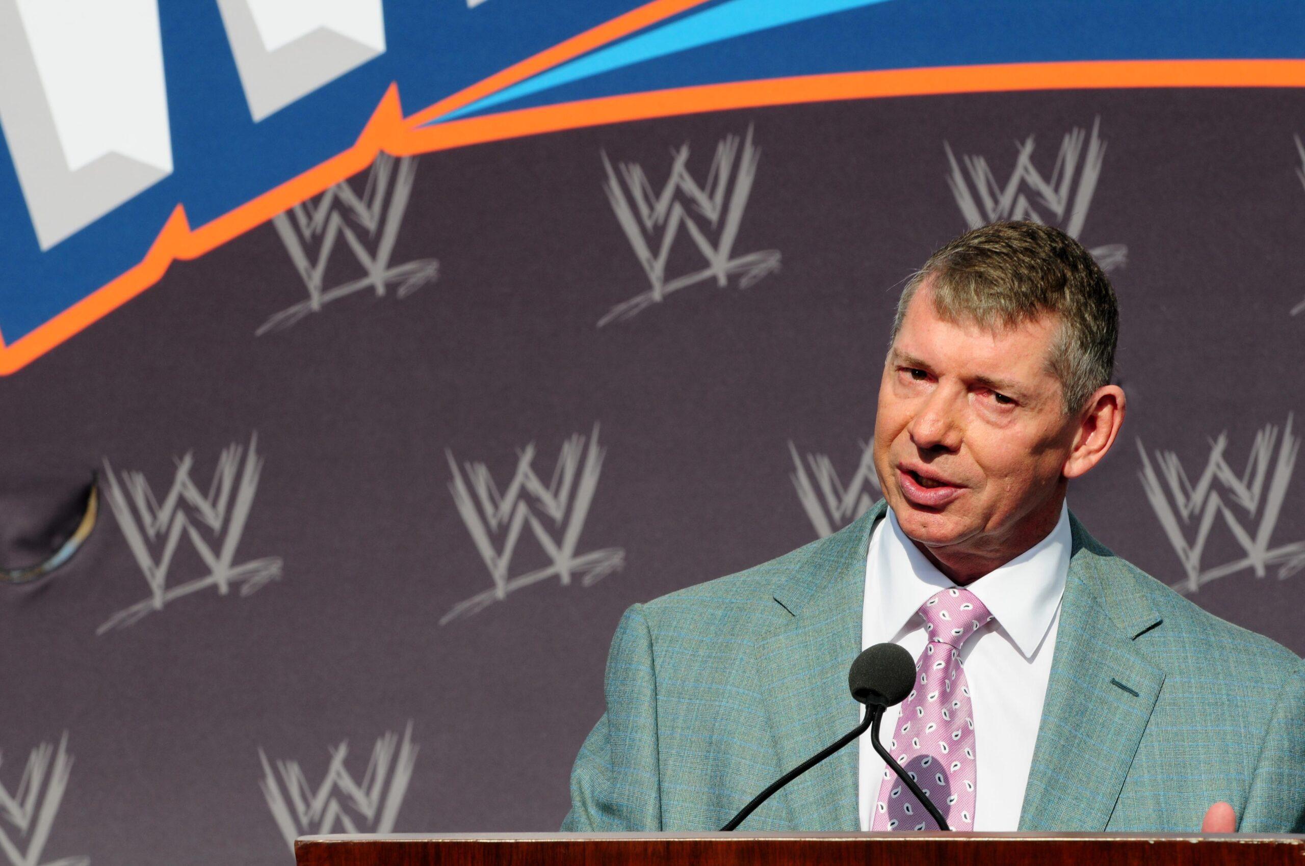 Vince McMahon speaking during a Press conference to announced that Sun Life Stadium will host WWE's WrestleMania XXVIII on Sunday April 1, 2012 at Fontainebleau.Miami Beach, Florida