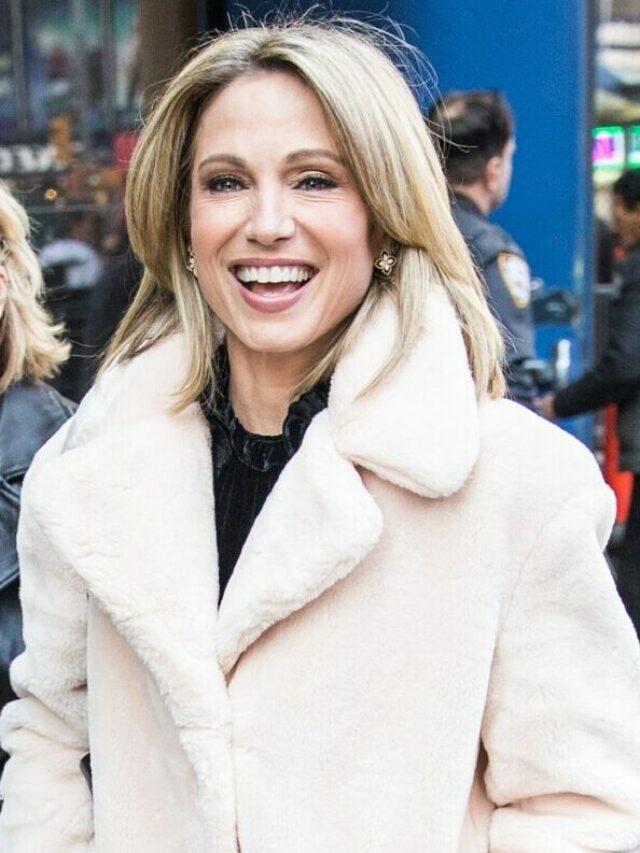 Amy Robach is seen leaving Good Morning America