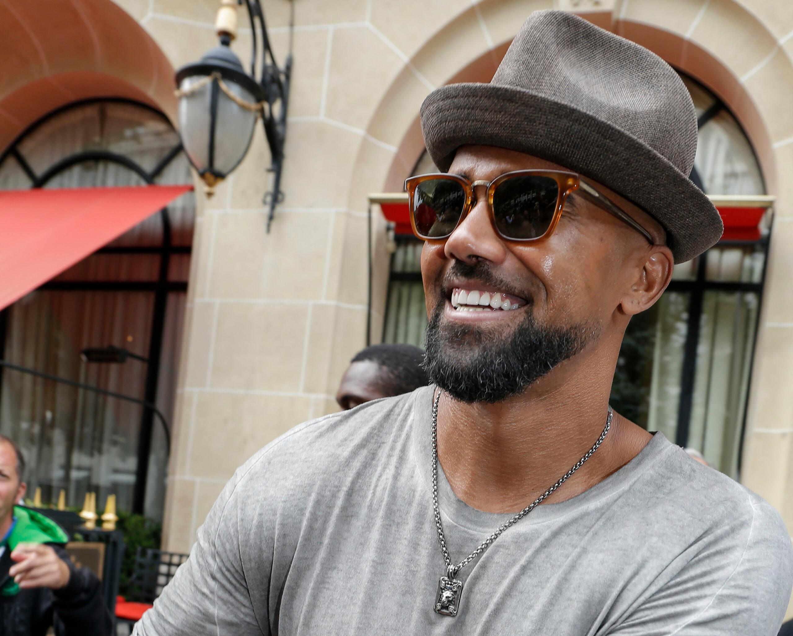 Shemar Moore leaving his hotel in Paris