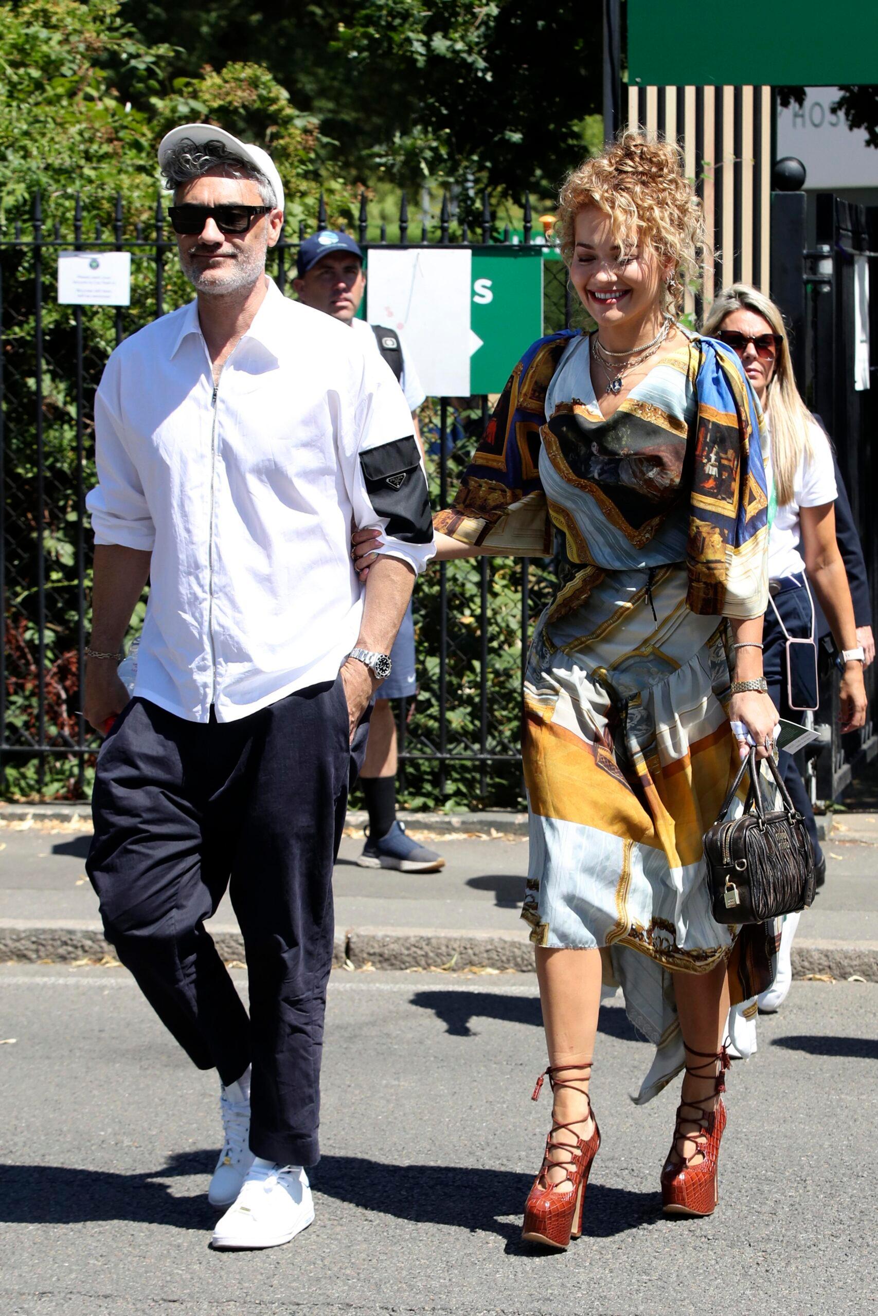 Various celebrities arriving for Wimbledon final day