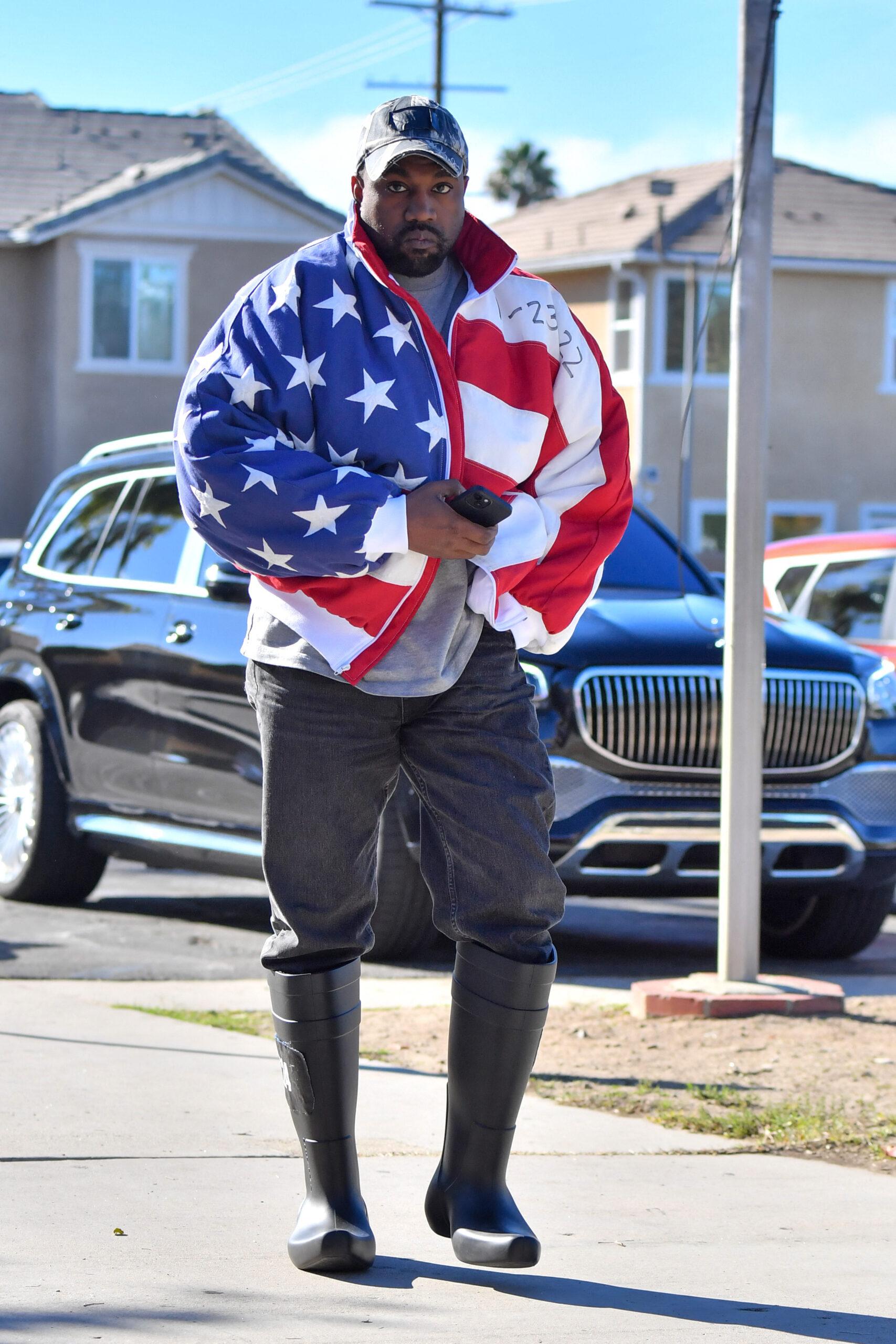 Kanye West American Flag Puffer Jacket